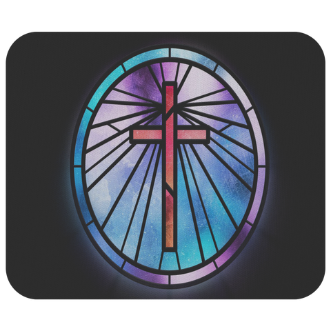 Jesus Cross Divine Religious Mousepad Round Mousepad Office Decor Mouse Mat