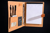 Office Product - Cool Elegant Black Brown Business File Folder - Comes With Free Calculator - A4 Size Paper - 4 Ring Binder - Excellent Deal - Claim Yours Now