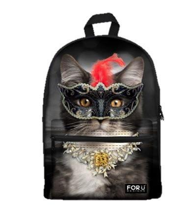 PC Accessory - LightningStore Cute Children Masquerade Phatom Cat Wearing Mask School Bags Kindergarten Girls Boys Kid Backpack Cartoon Toys Fashion 3D Animal Schoolbag Casual Kids Shoulder Book Bag Mochila Escolar