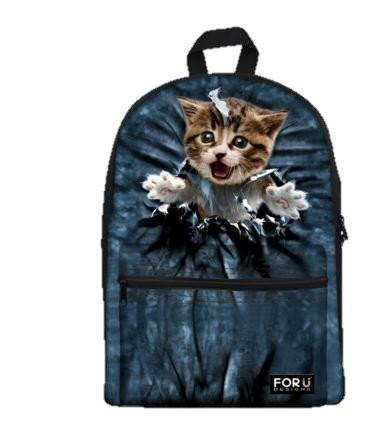 PC Accessory - LightningStore Cute Children Naughty Cat Kitten Bag Tearing School Bags Kindergarten Girls Boys Kid Backpack Cartoon Toys Fashion 3D Animal Schoolbag Casual Kids Shoulder Book Bag Mochila Escolar