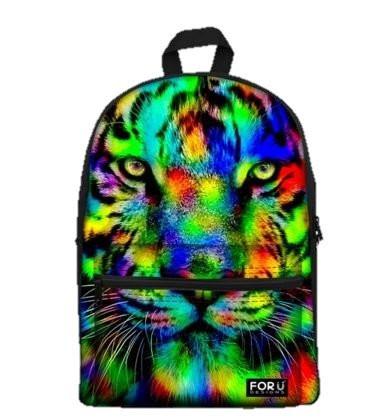 PC Accessory - LightningStore Cute Rainbow Tiger School Bags Kindergarten Girls Boys Kid Backpack Cartoon Toys Fashion 3D Animal Schoolbag Casual Kids Shoulder Book Bag Mochila Escolar