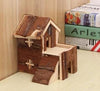 Pet Products - Cute Adorable Brown Church Hamster Rat Guinea Pig Home - Excellent For Putting Inside The Cage - Decorate And Personalize Your Pet's House With This Lovely Accessory - A Must Have For All Pet Lovers