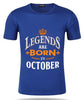 Legends Are Born in October Men's T Shirts - Limited Edition