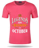 Legends Are Born in October Men's T Shirts - Limited Edition