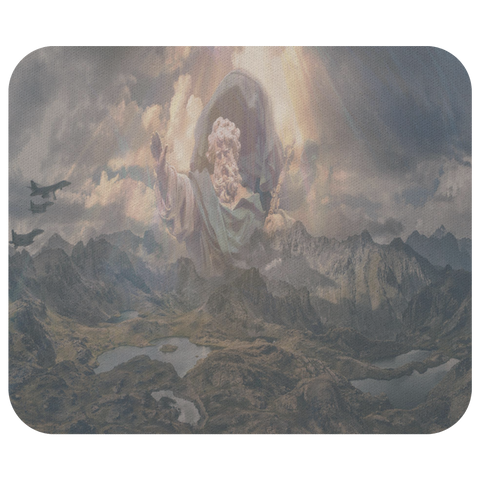 God Stopping Airplane Greek Mythology Zeus Mouse Pad - Mountain Nature Mouse Mat