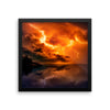Red Lightning Sky Framed Photo Poster Wall Art Decoration Decor For Bedroom Living Room