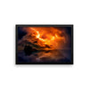 Red Lightning Sky Framed Photo Poster Wall Art Decoration Decor For Bedroom Living Room