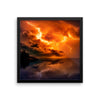 Red Lightning Sky Framed Photo Poster Wall Art Decoration Decor For Bedroom Living Room