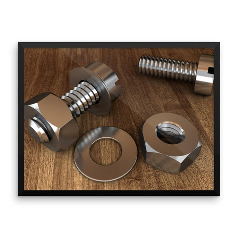 Screws Nuts And Bolts Engineering Framed Photo Poster Wall Art Decoration Decor For Bedroom Living Room