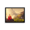 Shaolin Monk Meditation Framed Photo Poster Wall Art Decoration Decor For Bedroom Living Room