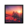 Sunset Snow Mountain Framed Photo Poster Wall Art Decoration Decor For Bedroom Living Room