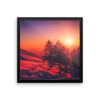 Sunset Snow Mountain Framed Photo Poster Wall Art Decoration Decor For Bedroom Living Room