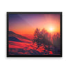 Sunset Snow Mountain Framed Photo Poster Wall Art Decoration Decor For Bedroom Living Room