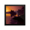 Sunset Trees Framed Photo Poster Wall Art Decoration Decor For Bedroom Living Room