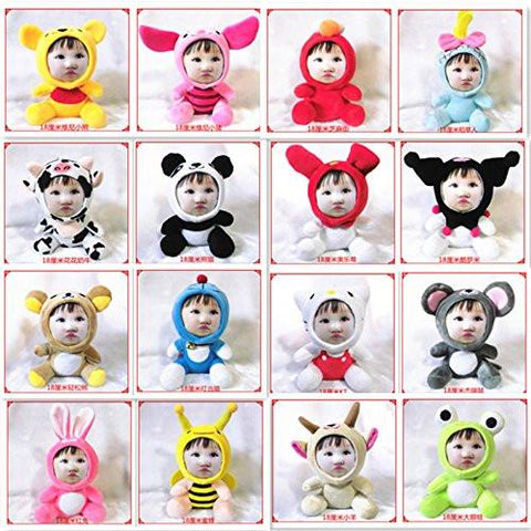 Toy - LightningStore 18cm Cute Customizable Photo Face DIY Monkey Pig Rabbit Snake Tiger Chicken Cow Jaguar Donkey Frog Bee Keychain Doll Realistic Looking Stuffed Animal Plush Toys Plushie Children's Gifts