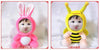 Toy - LightningStore 18cm Cute Customizable Photo Face DIY Monkey Pig Rabbit Snake Tiger Chicken Cow Jaguar Donkey Frog Bee Keychain Doll Realistic Looking Stuffed Animal Plush Toys Plushie Children's Gifts