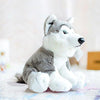 Toy - LightningStore Adorable Cute 18 Cm Baby Siberian Husky Puppy Doll Realistic Looking Stuffed Animal Plush Toys Plushie Children's Gifts Animals + Toy Organizer Bag Bundle
