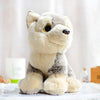 Toy - LightningStore Adorable Cute Baby Sitting Siberian Husky Wolf Fox Puppy Dog Doll Realistic Looking Stuffed Animal Plush Toys Plushie Children's Gifts Animals + Toy Organizer Bag Bundle