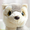 Toy - LightningStore Adorable Cute Baby Sitting Siberian Husky Wolf Fox Puppy Dog Doll Realistic Looking Stuffed Animal Plush Toys Plushie Children's Gifts Animals + Toy Organizer Bag Bundle