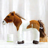 Toy - LightningStore Adorable Cute Baby Standing White And Brown Oreo Cookie And Cream Horse Pony Doll Realistic Looking Stuffed Animal Plush Toys Plushie Children's Gifts Animals