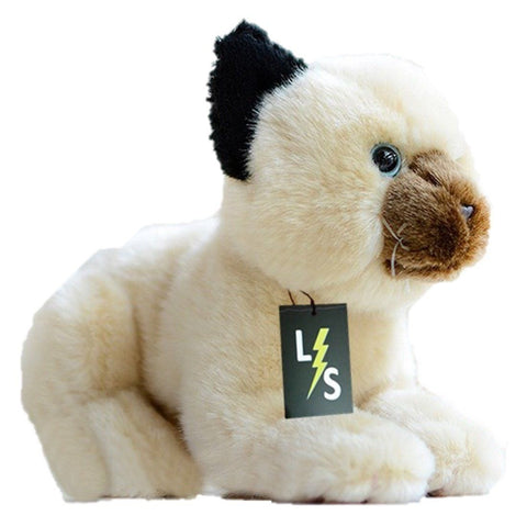 Toy - LightningStore Adorable Cute Balinese Cat Kitten Stuffed Animal Doll Realistic Looking Plush Toys Plushie Children's Gifts Animals