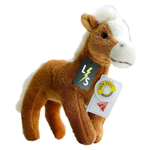 Toy - LightningStore Adorable Cute Brown And White Standing Horse Pony Doll Realistic Looking Stuffed Animal Plush Toys Plushie Children's Gifts Animals