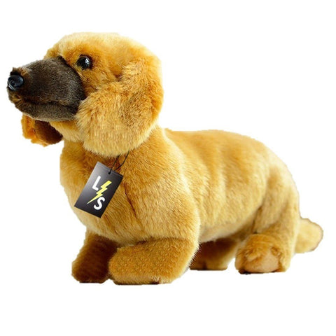 Toy - LightningStore Adorable Cute Brown Yellow Dachshund Long Body Sausage Puppy Baby Dog Doll Realistic Looking Stuffed Animal Plush Toys Plushie Children's Gifts Animals