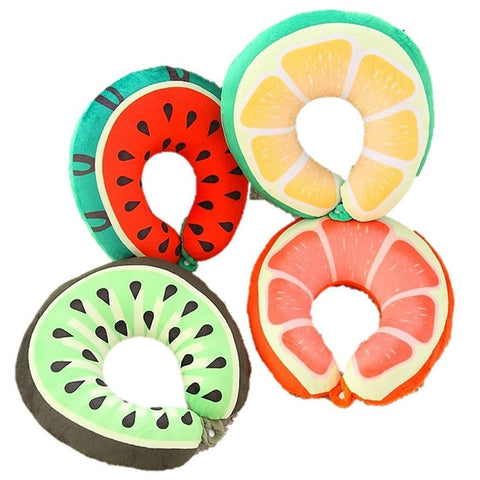 Toy - LightningStore Adorable Cute Fruit Neck Pillow Kiwi Orange Watermelon Lemon Cushion Doll Realistic Looking Plush Toys Plushie Children's Gifts Animals