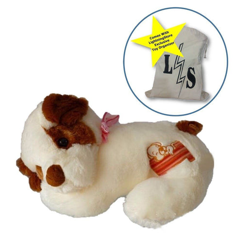 Toy - LightningStore Adorable Cute Giant Big Large Sleeping Jack Russell Dog Doll Realistic Looking Stuffed Animal Plush Toys Plushie Children's Gifts Animals + Toy Organizer Bag Bundle