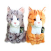 Toy - LightningStore Adorable Cute Gray Grey Orange Sitting Giant Cat Stuffed Animal Doll Realistic Looking Plush Toys Plushie Children's Gifts Animals