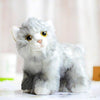 Toy - LightningStore Adorable Cute Gray White Cat Doll Big Eyes Realistic Looking Stuffed Animal Plush Toys Plushie Children's Gifts Animals