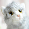 Toy - LightningStore Adorable Cute Gray White Cat Doll Big Eyes Realistic Looking Stuffed Animal Plush Toys Plushie Children's Gifts Animals