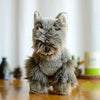 Toy - LightningStore Adorable Cute Grey Gray Schnauzer Dog Puppy Stuffed Animal Doll Realistic Looking Plush Toys Plushie Children's Gifts Animals