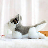 Toy - LightningStore Adorable Cute Lying Sleeping Siberian Husky Puppy Baby Dog Doll Realistic Looking Stuffed Animal Plush Toys Plushie Children's Gifts Animals