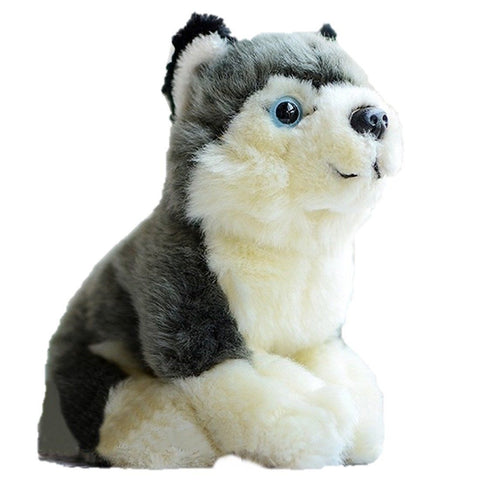 Toy - LightningStore Adorable Cute Siberian Husky Baby Puppy Dog Doll Realistic Looking Stuffed Animal Plush Toys Plushie Children's Gifts Animals