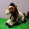 Toy - LightningStore Adorable Cute Sitting Brown And White Horse Pony Stuffed Animal Doll Realistic Looking Plush Toys Plushie Children's Gifts Animals