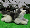 Toy - LightningStore Adorable Cute Sleeping Lying Siberian Husky Puppy Brothers Dog Doll Stuffed Animal Doll Realistic Looking Plush Toys Plushie Children's Gifts Animals + Toy Organizer Bag Bundle
