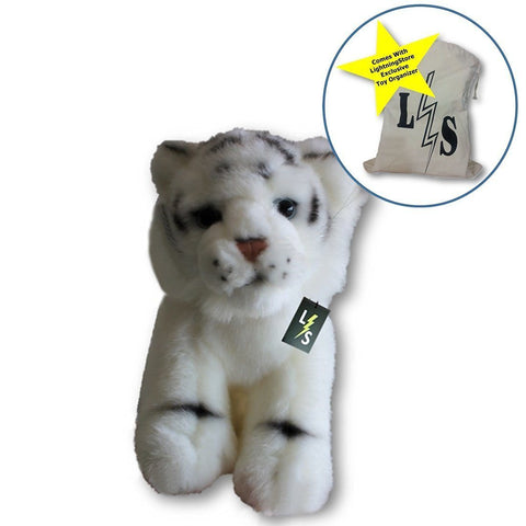 Toy - LightningStore Adorable Cute Small White Bengal Siberian Tiger Stuffed Animal Doll Realistic Looking Plush Toys Plushie Children's Gifts Animals