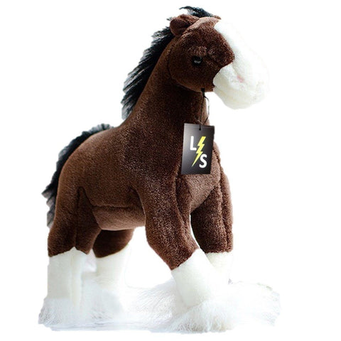 Toy - LightningStore Adorable Cute Standing Brown And White Horse Pony Doll Realistic Looking Stuffed Animal Plush Toys Plushie Children's Gifts Animals