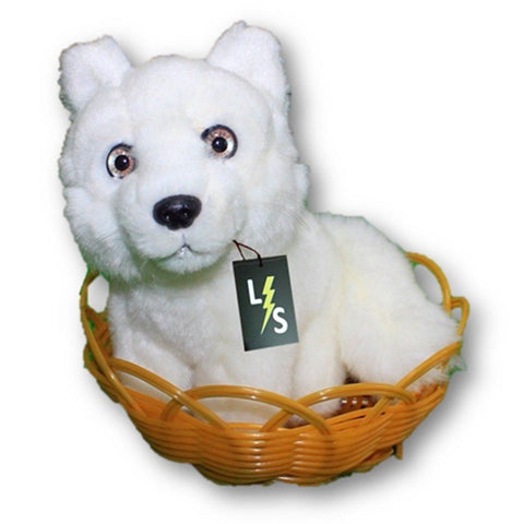 Toy - LightningStore Adorable Cute White Baby Fox Wolf Stuffed Animal Doll Realistic Looking Plush Toys Plushie Children's Gifts Animals