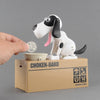 Toy - Lightningstore Automatic Brown Black And White Dog Puppy Coin Piggy Bank Box For Kids - Your Pet Will Come Out And Get Your Coin - Excellent For Encouraging Money Saving For Your Kids
