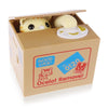 Toy - Lightningstore Automatic White Yellow Cat Panda Coin Piggy Bank Monkey Box For Kids - Your Pet Will Come Out And Get Your Coin - Excellent For Encouraging Money Saving For Your Kids