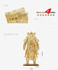Toy - LightningStore Silver Gold Chinese General Warrior Metallic 3D Jigsaw Puzzle - Educational DIY Toy For Older Kids And Teens - Excellent Gift Idea