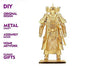 Toy - LightningStore Silver Gold Chinese General Warrior Metallic 3D Jigsaw Puzzle - Educational DIY Toy For Older Kids And Teens - Excellent Gift Idea