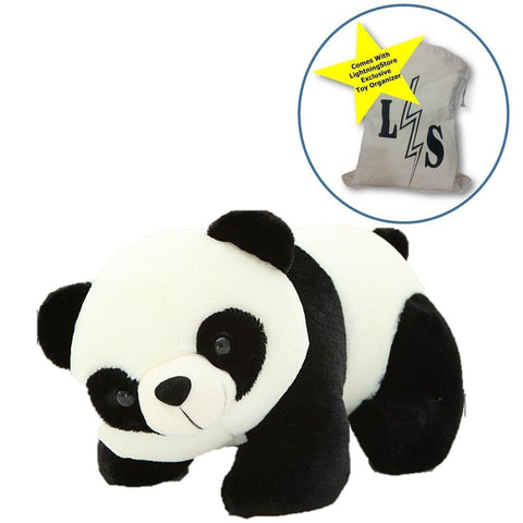 Toy - LightningStore Super Cute Adorable Panda Plush Doll Toy Stuffed Animal + Toy Organizer Bag Bundle