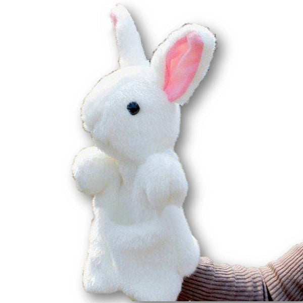 Toy - LightningStore Super Cute White Rabbit Hand Puppet For Story Telling Bedtime Story Stories Doll Realistic Looking Stuffed Animal Plush Toys Plushie Children's Gifts Animals