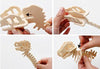 Toy - LightningStore Wooden Dinosaur Tyrannosaurus Rex Stegosaurus Triceratops Velociraptor 3D Jigsaw Puzzle For Kids And Children - Educational Toy To Maximize Learning - Excellent Gift Idea