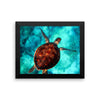 Turtle Swimming Framed Photo Poster Wall Art Decoration Decor For Bedroom Living Room