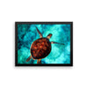 Turtle Swimming Framed Photo Poster Wall Art Decoration Decor For Bedroom Living Room