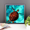 Turtle Swimming Framed Photo Poster Wall Art Decoration Decor For Bedroom Living Room